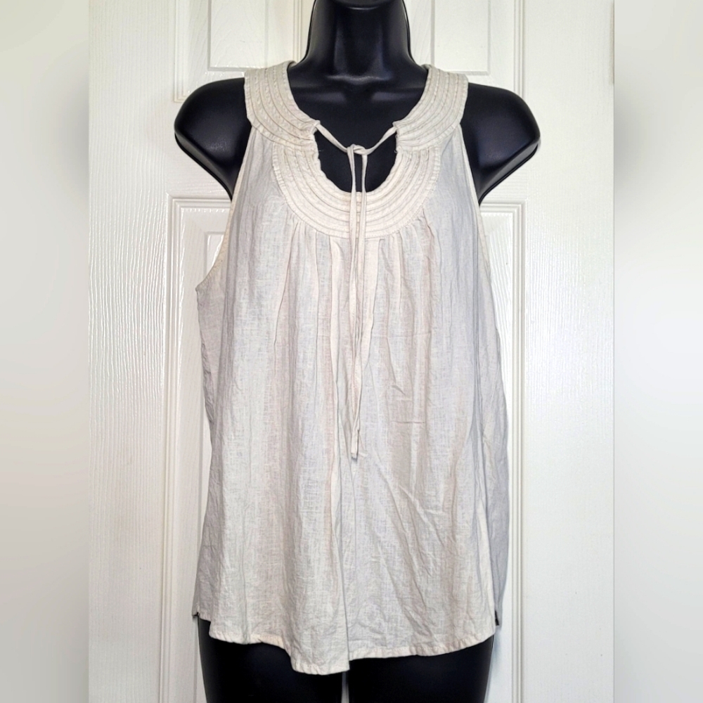 BOHO Creme Sleeveless Top▪︎ Valerie Bertinelli▪︎ Size XL 😍
